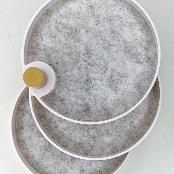 Jewelry Organizer Tray The 2Bandits 3-Tiered Catchall Plastic White NEW - Picture 3 of 5